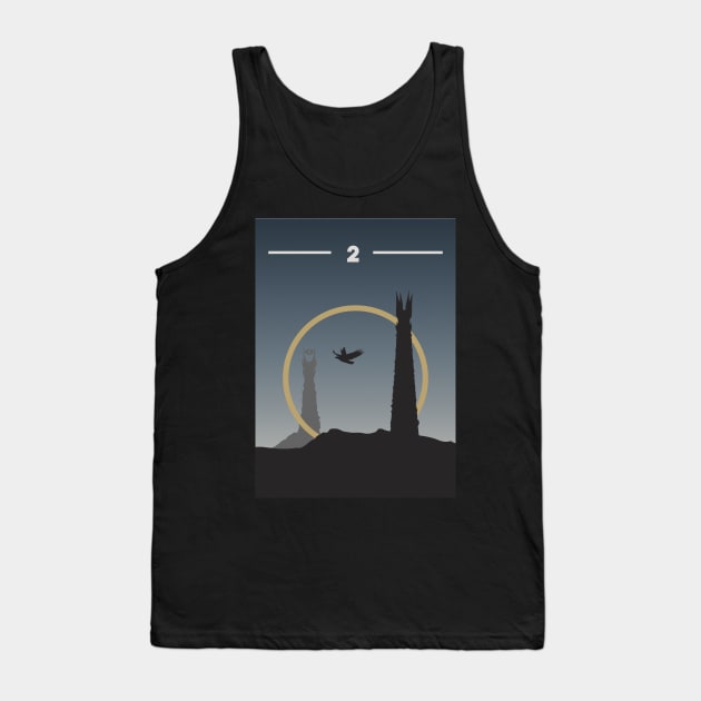 Minimalist Two Towers Poster Tank Top by Walford-Designs